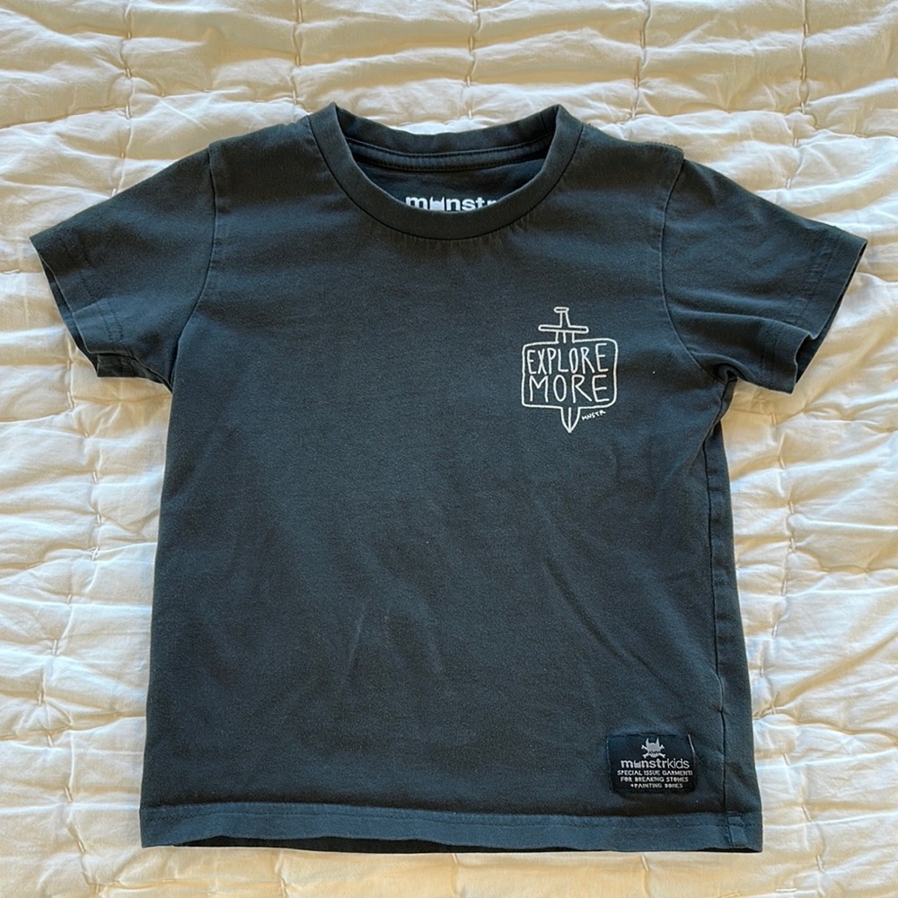 Munster Black Short Sleeve Tee Classic Crew Neck